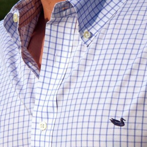 NWT Southern Marsh Tattersall Long Sleeve Button Down Shirt Size Small Preppy - Picture 1 of 7